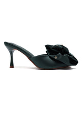 GLIMMER FLOWER HEELS-GREEN