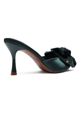 GLIMMER FLOWER HEELS-GREEN