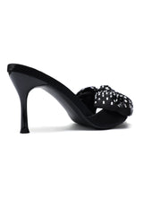 GLIMMER KNOT HEEL-BLACK