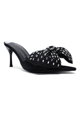 GLIMMER KNOT HEEL-BLACK