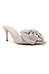 GLIMMER KNOT HEEL-BEIGE