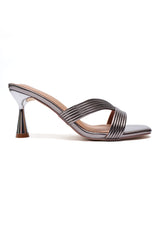OPAL SHINE STRAP HEEL-PEWTER