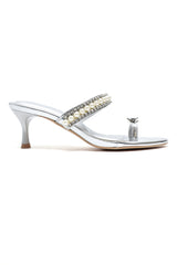 PEARL MAJESTY HEELS-SILVER