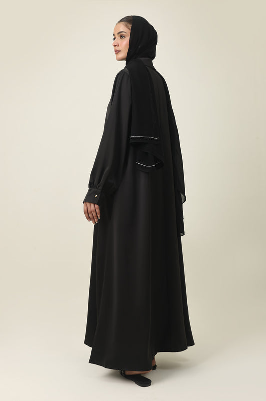 FLOWING MODEST ABAYA-BLACK