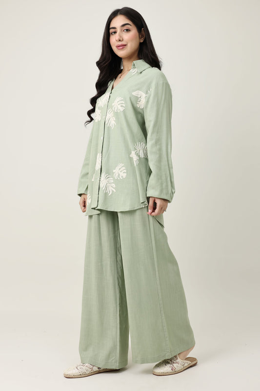 MONSOON LEAF CO-ORD-GREEN
