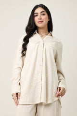 MONSOON LEAF CO-ORD-BEIGE