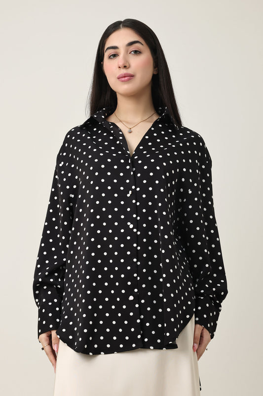 MIDNIGHT CLASSIC LOOSE SHIRT-BLACK