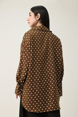 MIDNIGHT CLASSIC LOOSE SHIRT-COFFEE