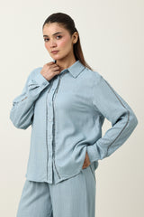 ALL-DAY-WEAR DELICATE CO-ORD SET-BLUE