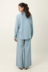 ALL-DAY-WEAR DELICATE CO-ORD SET-BLUE