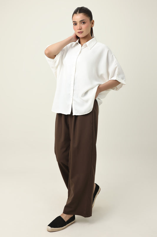 EASY CLEAN CUT WIDE BOTTOM-COFFEE