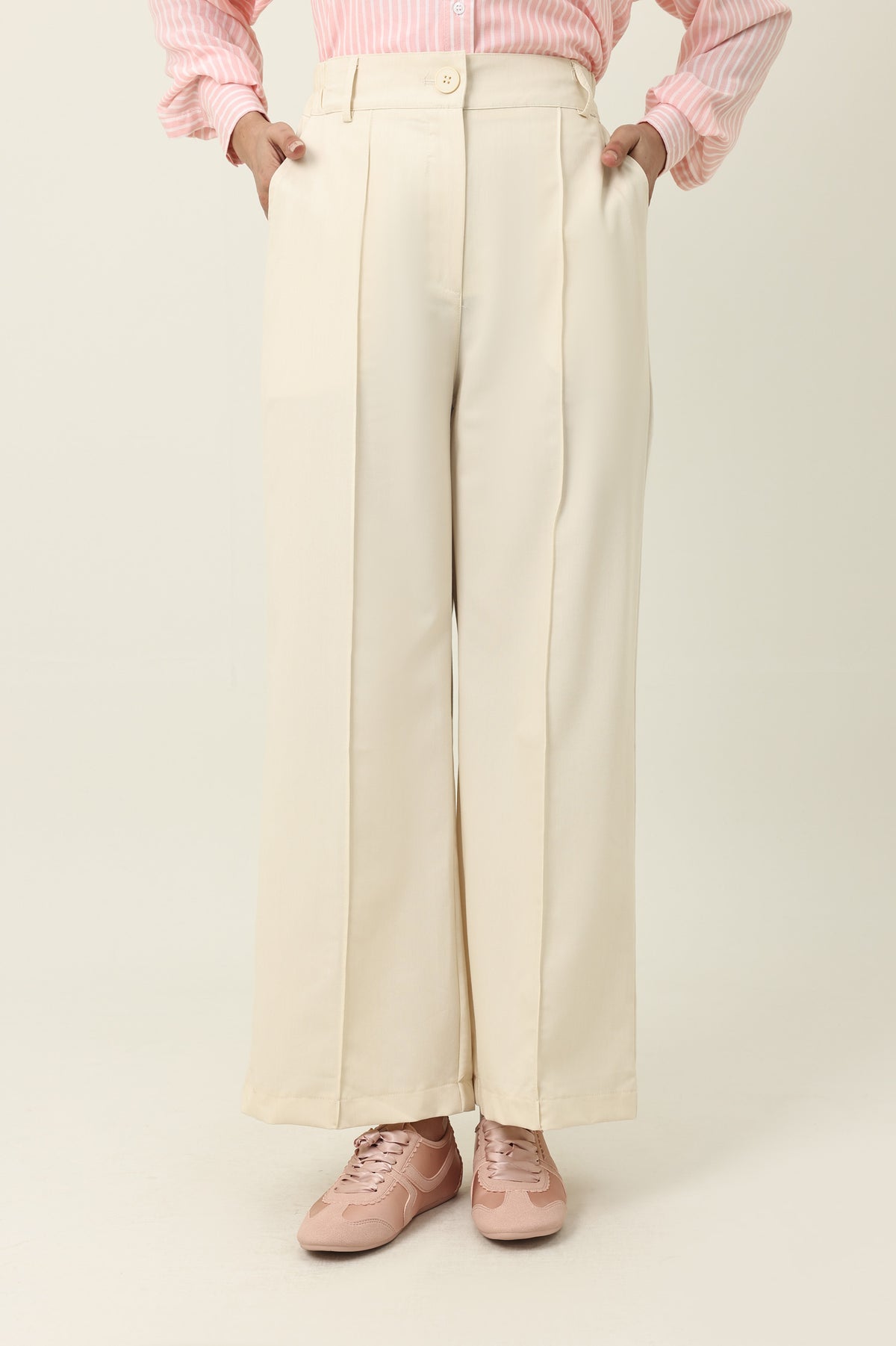 FLOW PALAZZO PANT-BEIGE