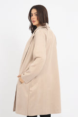 SUEDE OVERCOAT-BEIGE