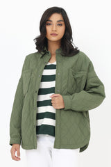 QUILTED JACKET-ARMY-GREEN