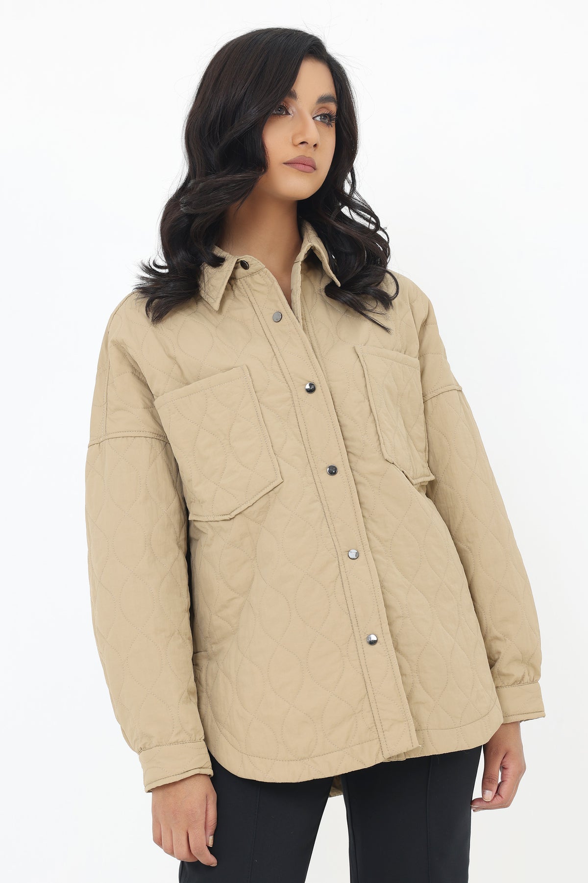 QUILTED JACKET-KHAKI