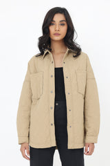 QUILTED JACKET-KHAKI