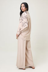 FLOW COTTON CO-ORD SET-BEIGE