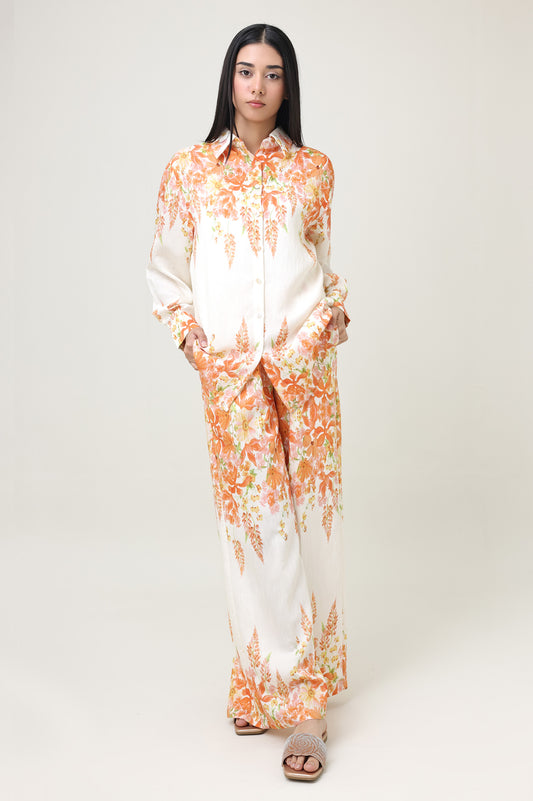 BLOOMING ROYALTY CO-ORD SET-ORANGE