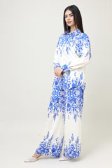 BLOOMING ROYALTY CO-ORD SET-BLUE