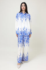 BLOOMING ROYALTY CO-ORD SET-BLUE