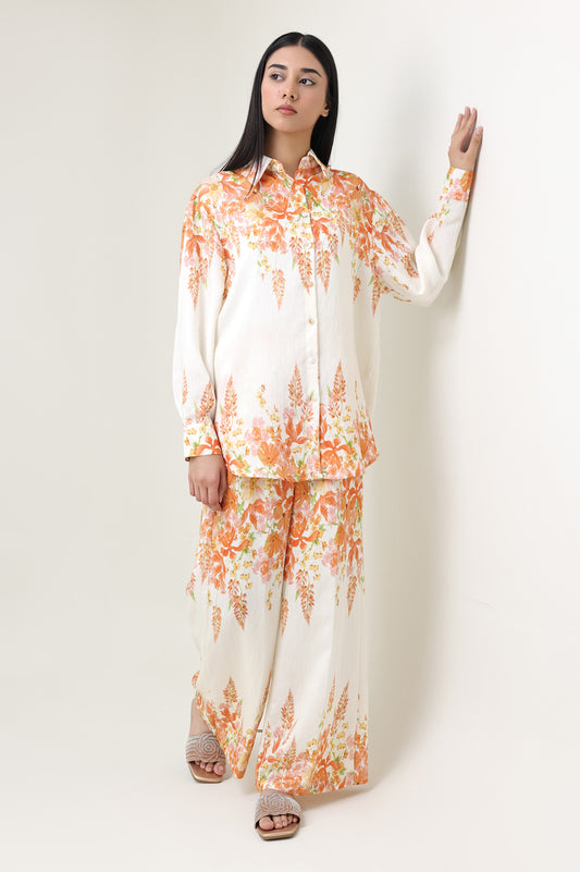 BLOOMING ROYALTY CO-ORD SET-ORANGE