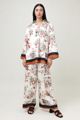 GARDEN BLOOM CO-ORD SET-BLK/BRN