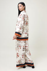 GARDEN BLOOM CO-ORD SET-BLK/BRN