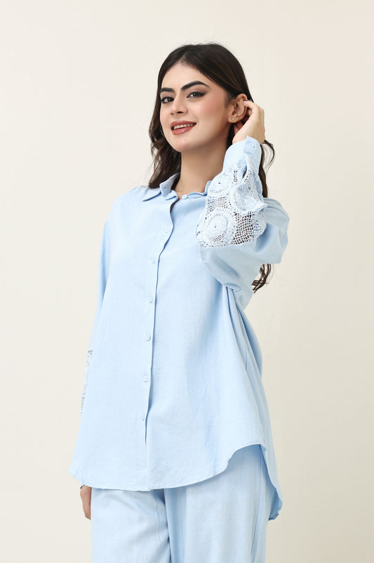 CANVASLACE CO-ORD SET-BLUE