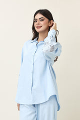 CANVASLACE CO-ORD SET-BLUE