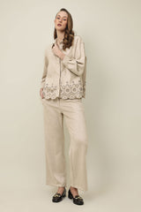 STRAIGHT SHAPE SCULPT BOTTOM-BEIGE