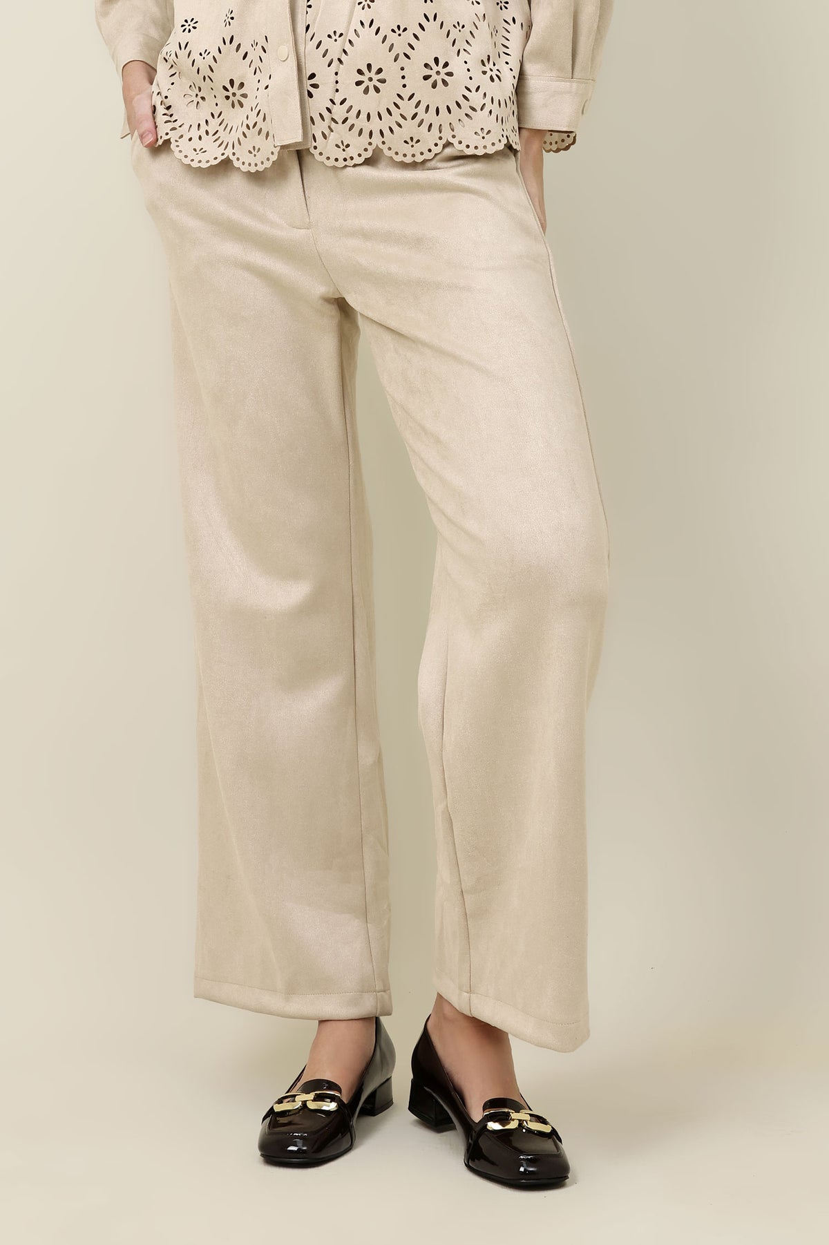 STRAIGHT SHAPE SCULPT BOTTOM-BEIGE