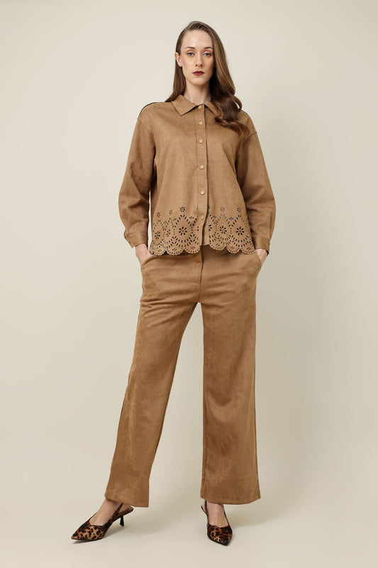 STRAIGHT SHAPE SCULPT BOTTOM-BROWN