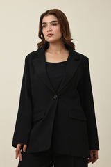 REFINED CLASSIC SOFT BLAZER-BLACK