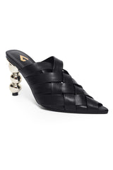 GALERIE INTERLACE HEEL-BLACK