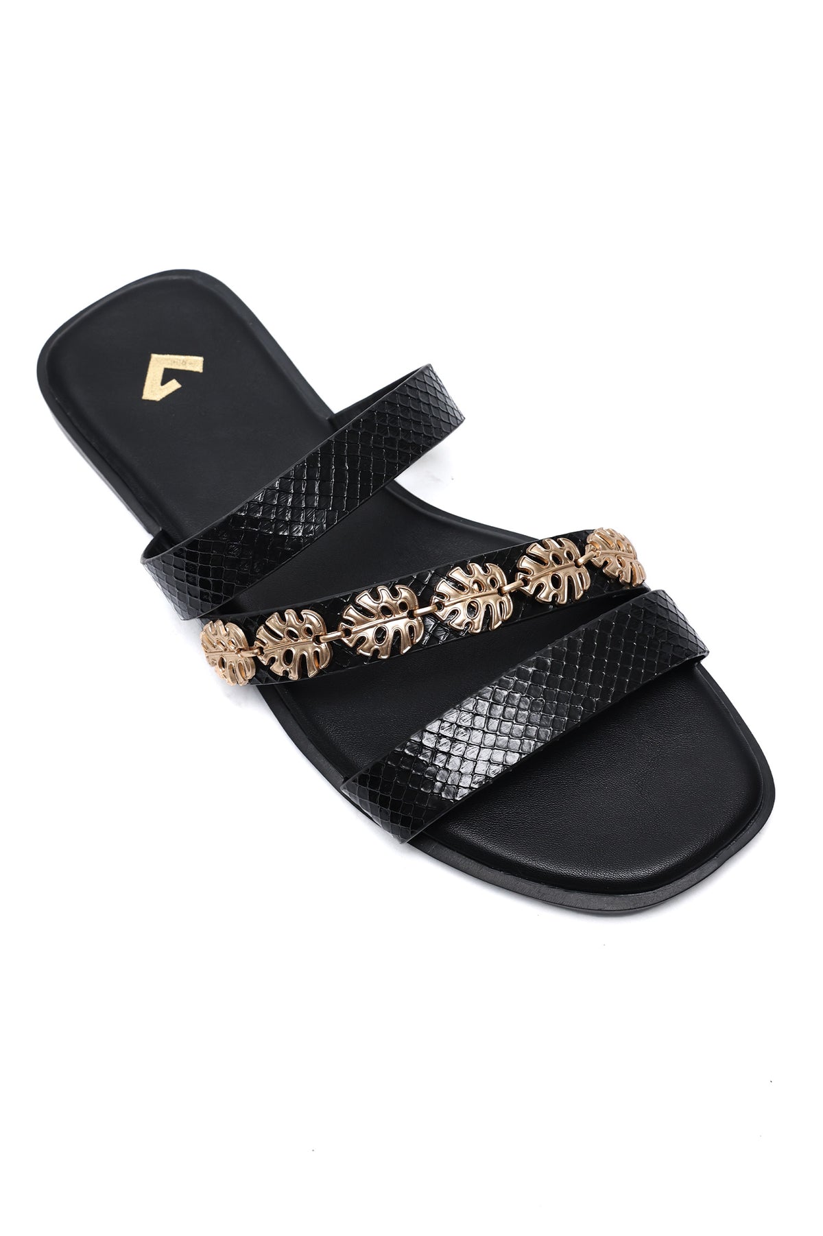 LEAF MULTI ACCENT SLIDE-BLACK
