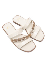 LEAF MULTI ACCENT SLIDE-OFFWHITE