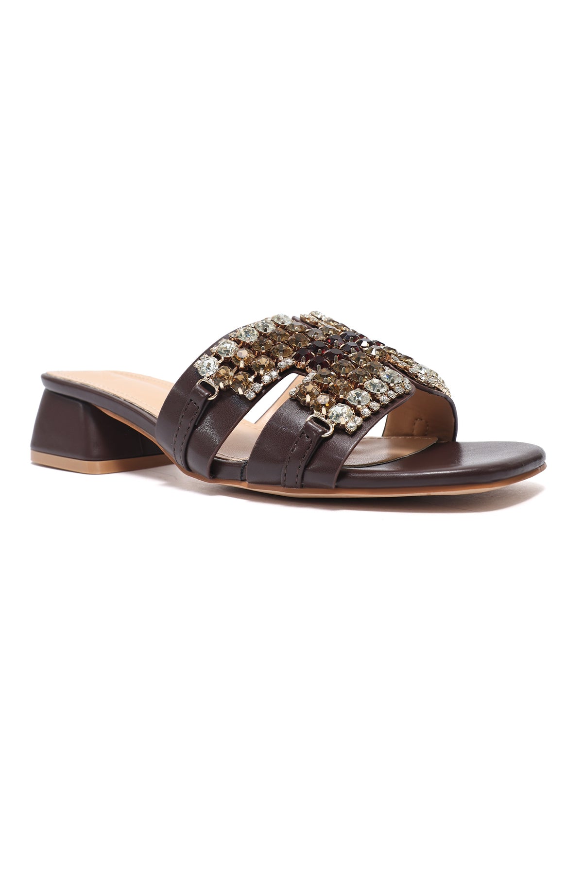 FESTIVE WEAR SLIDE-COFFEE