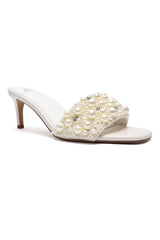 ONYX GLOW EMBELLISHED HEEL-OFFWHITE