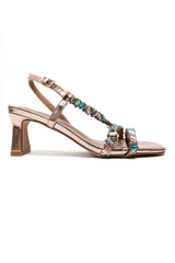 CRYSTAL CROSS HEELS-ROSE-GOLD