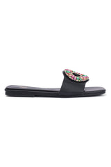 FLOWER SLIDES-BLACK
