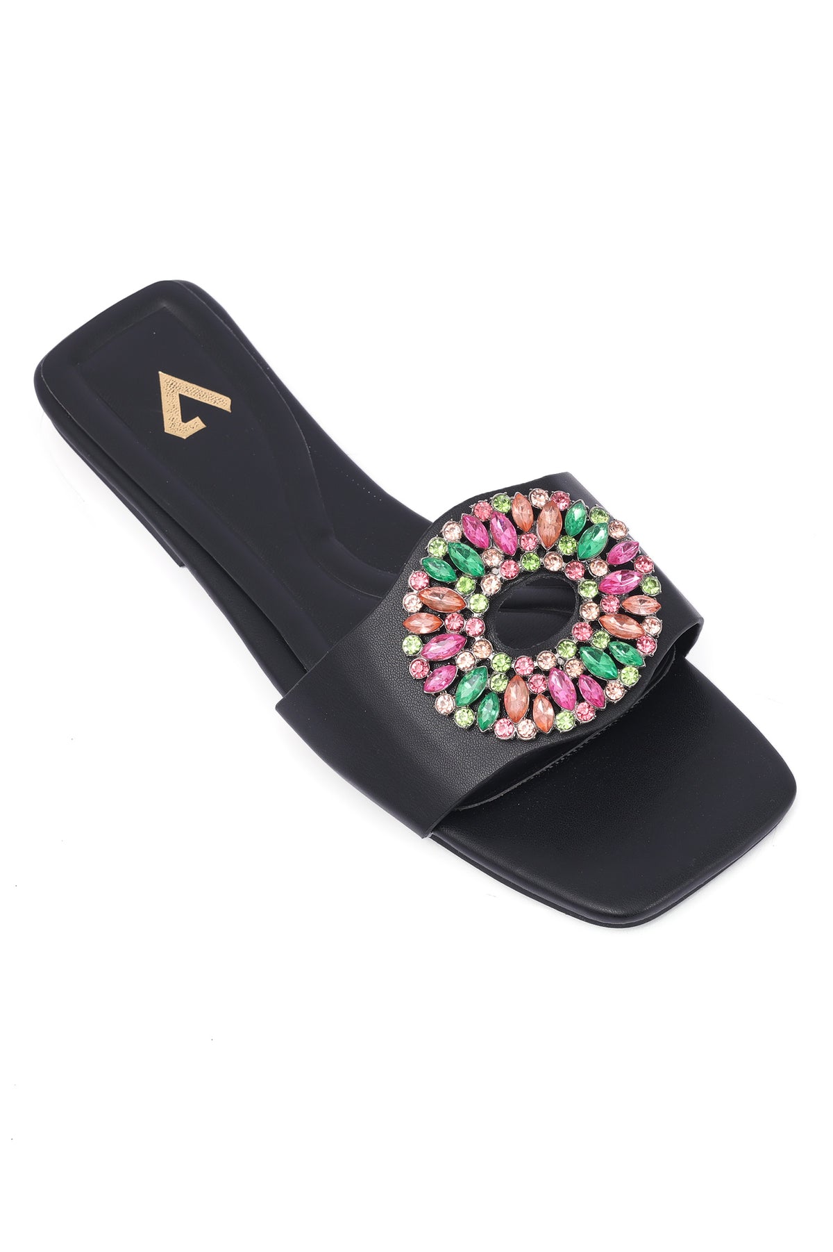 FLOWER SLIDES-BLACK