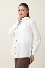 CHARM COLLAR SHIRT-WHITE
