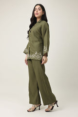 EVERYDAY ELEGANT CO-ORD SET-OLIVE