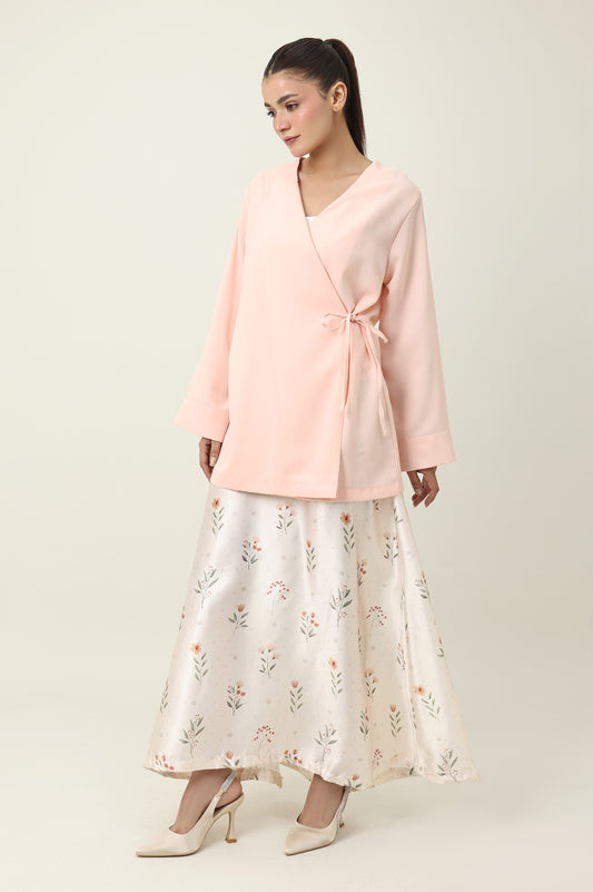 BLOSSOM WRAP CO ORD SET-PINK
