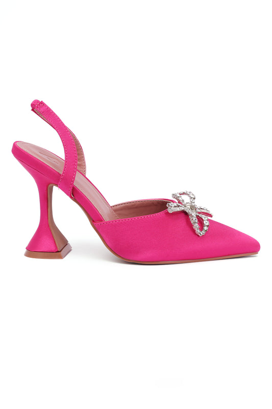 BOW HEELS-FUCHSIA