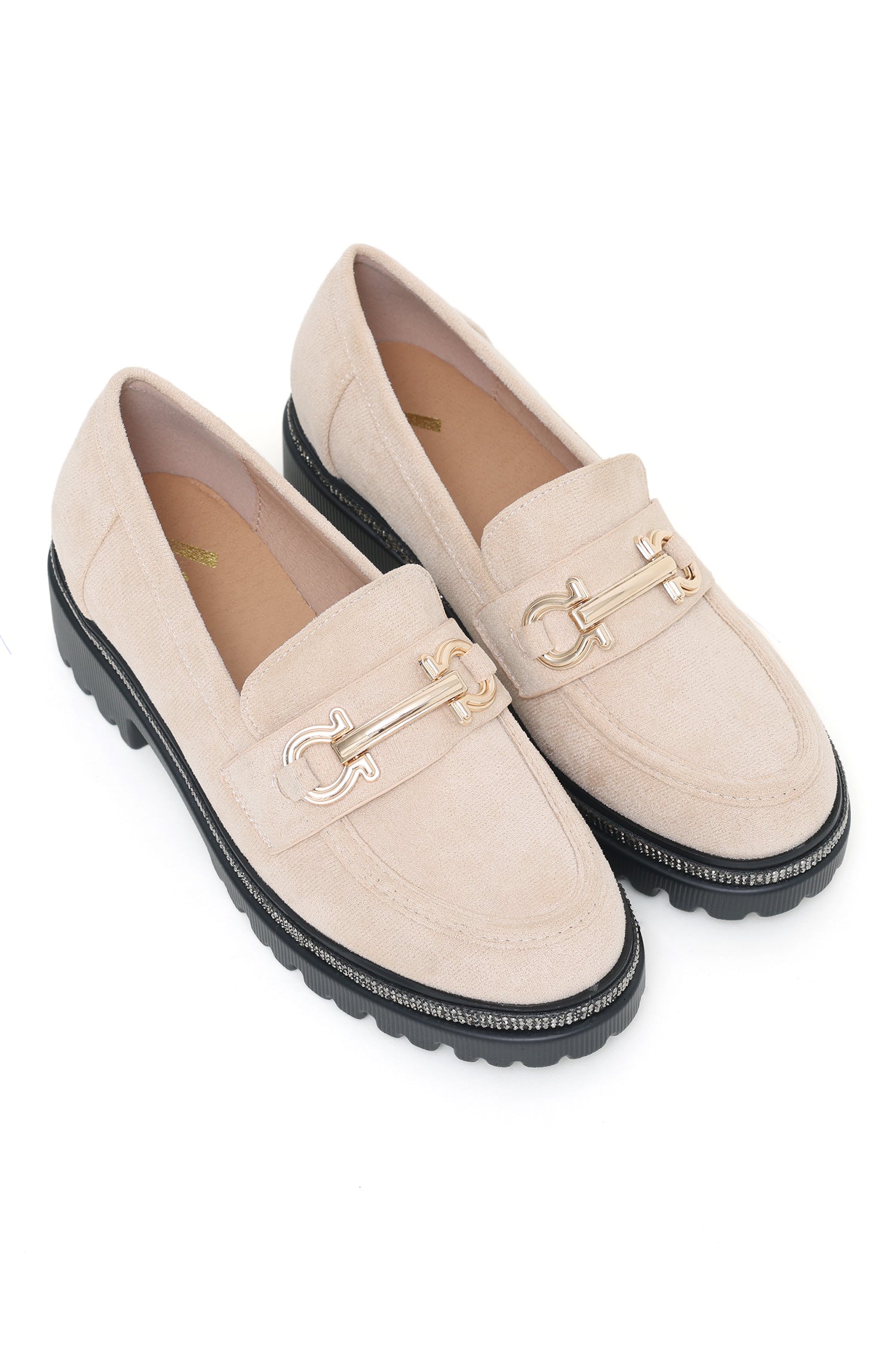 CHUNKY LOAFERS-BEIGE
