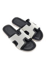 SMART CASUAL TEXTURE SLIDES-BLACK
