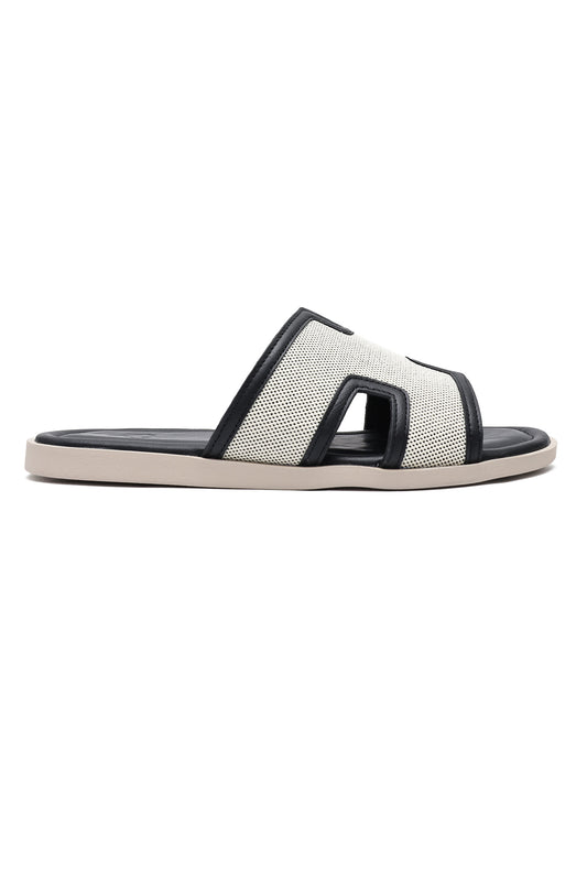 SMART CASUAL TEXTURE SLIDES-BLACK