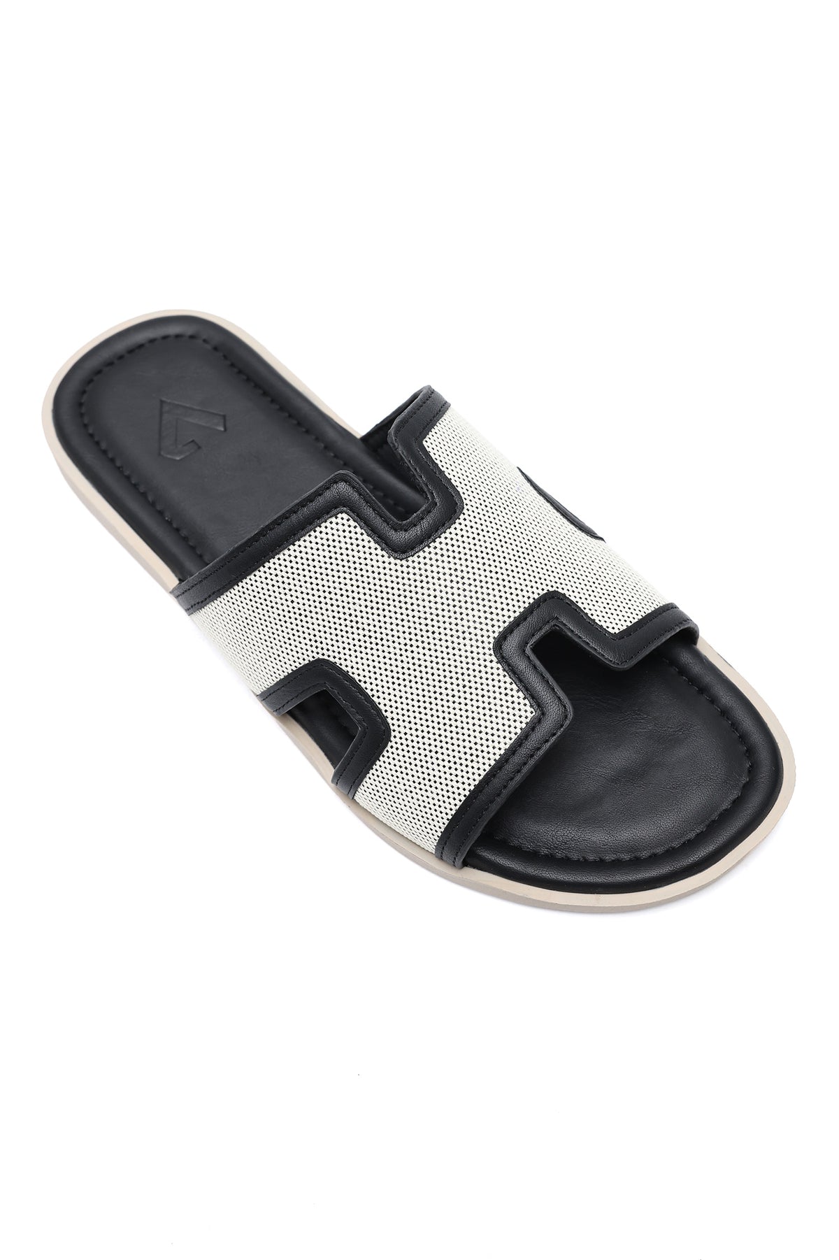 SMART CASUAL TEXTURE SLIDES-BLACK