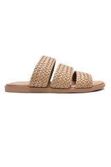 TEXTURE RICH MEN SLIDE-KHAKI